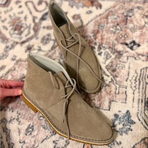 Clarks Women's Ankle Booties in Beige Suede